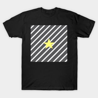 Star - Abstract geometric pattern - gray and white. T-Shirt